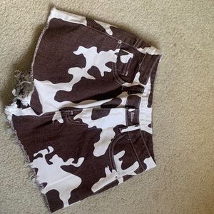 Cowprint xs shorts